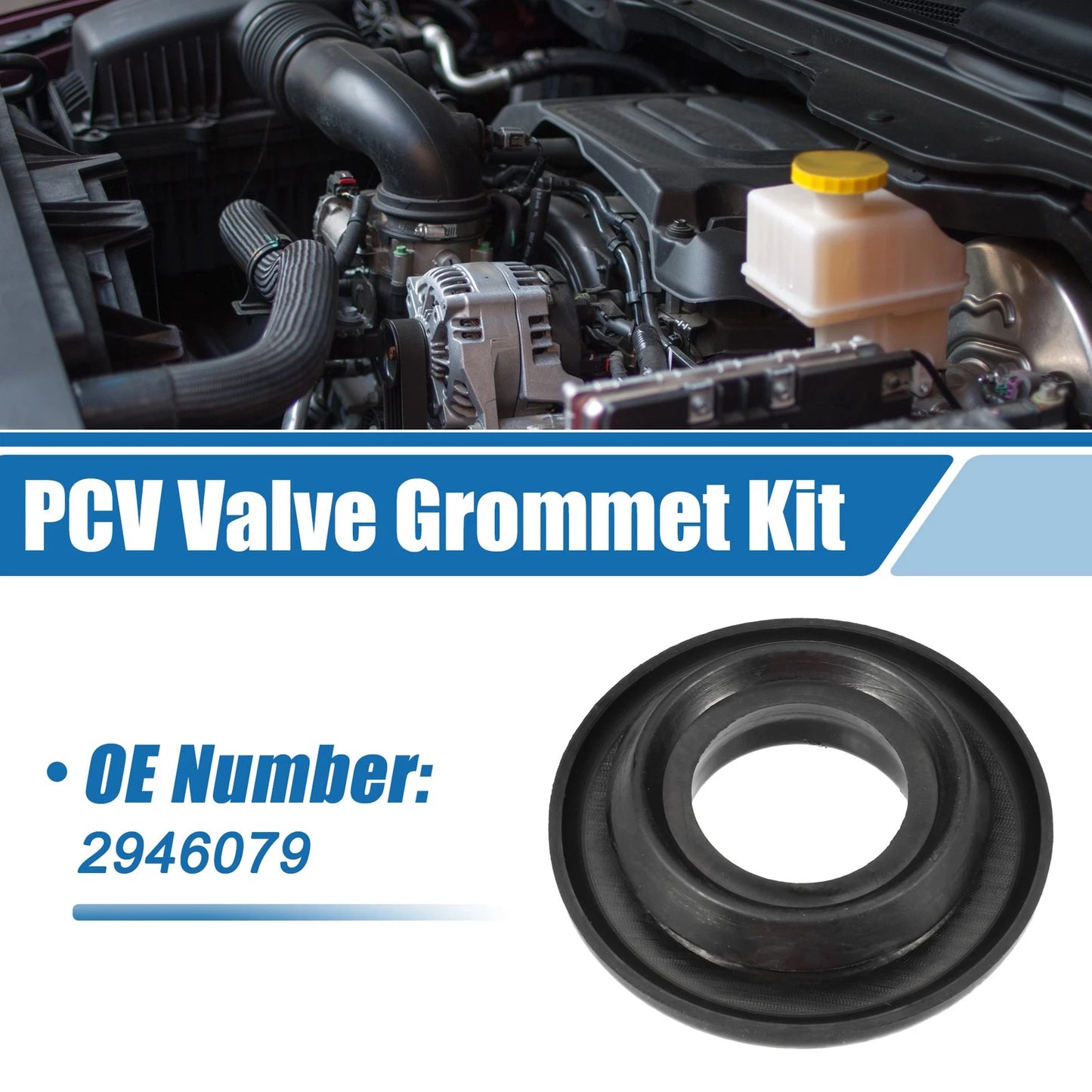 PCV Valve Exhaust Fitting for Dodge Ram 2500 3500 (2003-2010) Black