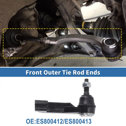 2 x Front Outer Tie Rod End Links for Jeep Liberty (2008-2012)