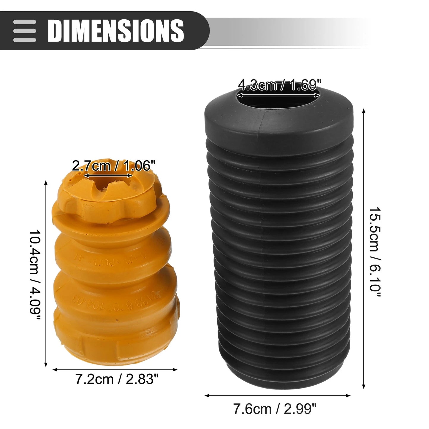 Set Front Suspension Bump Stop Shock Absorber Strut Boot Kit for BMW X3 X4