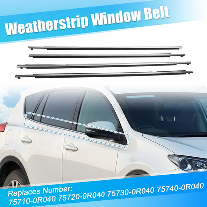 4pcs Weatherstrip Window Trim Seal for Toyota Rav4 (2013-2018)
