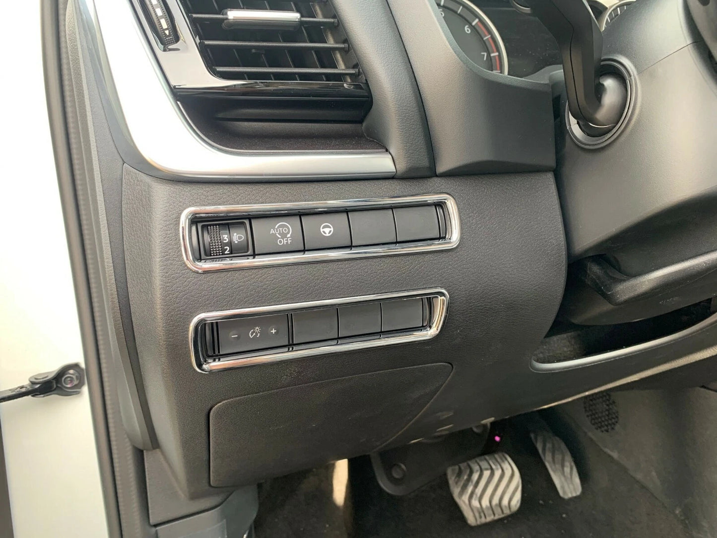 Headlight Switch Button Cover Trim for Nissan Rogue (2021-2023) 2 x ABS