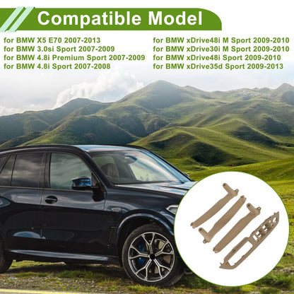Door Panel Handle Pull Trim Cover for BMW X5 E70 (2007-2013) Beige