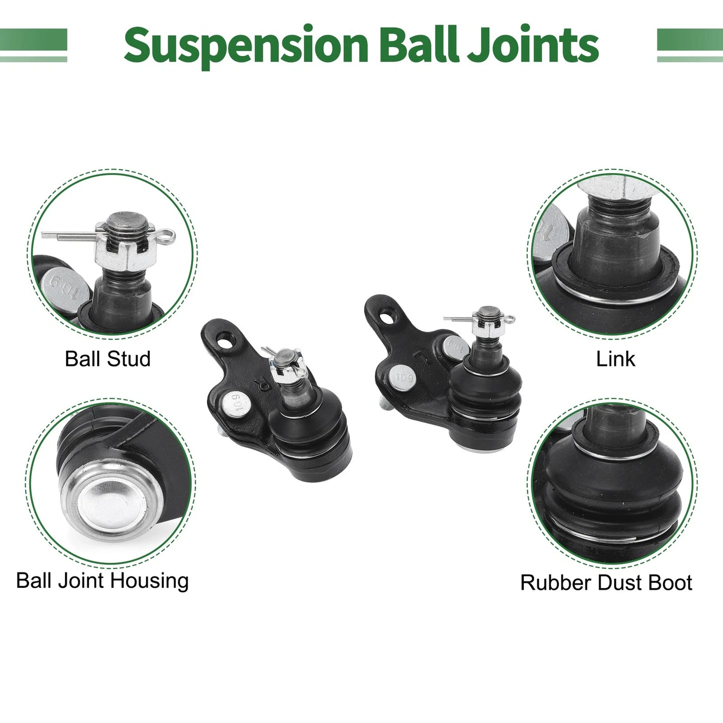 4pcs Front Suspension Kit Sway Bar Links Ball Joints for Toyota Camry (2007-2011)