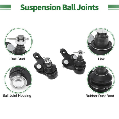 4pcs Front Suspension Kit Sway Bar Links Ball Joints for Toyota Camry (2007-2011)