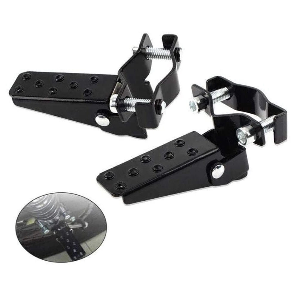 Clamp-on Steel Axle Foldable Foot Step Pegs for MTB BMX Bike