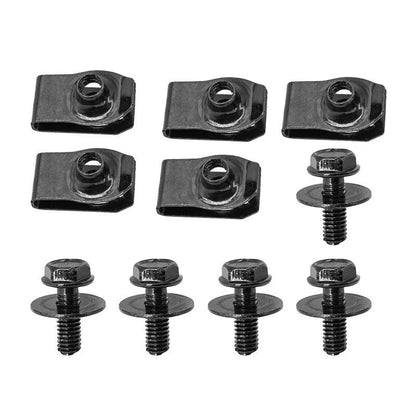 5 x Body Bolts & 5 x U-nut Clips for Engine Cover Undertray Splash Shield