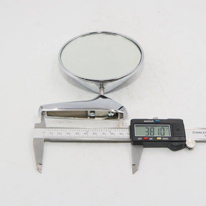 4 1/4" Round Stainless Fender Door Mirror x2 for Classic Cars LH/RH