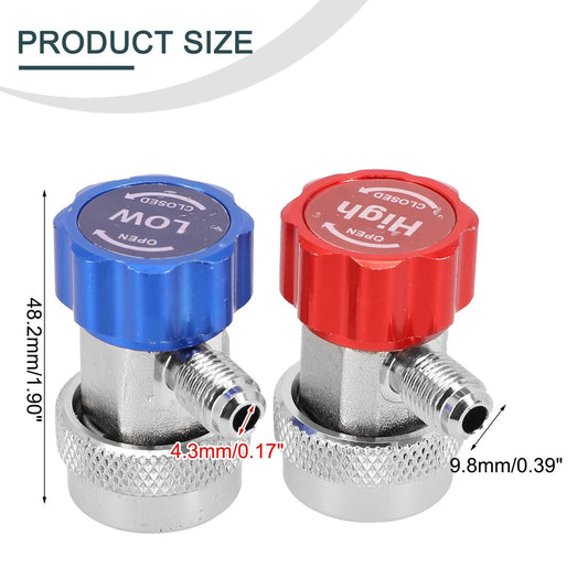 2 x A/C Quick Coupler Low & High Side R134a