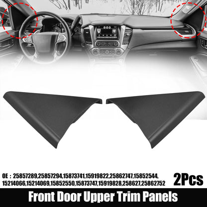 Front Door Upper Trim Panel Left Right for Chevy Silverado & GMC Sierra