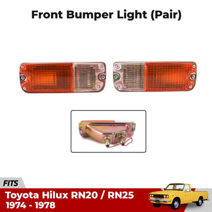 Bumper Lights Indicator Lamp L+R Fits Toyota Hilux RN20 RN25 Ute Truck 1974-1978