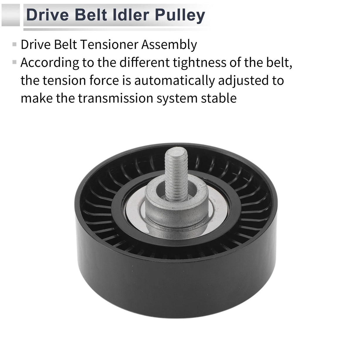 Drive Belt Idler Pulley for Volvo S60 (2010-2015) 1 x Black