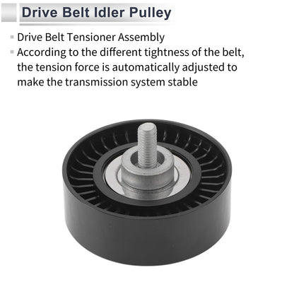 Drive Belt Idler Pulley for Volvo S60 (2010-2015) 1 x Black