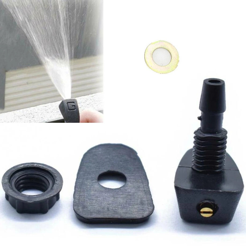 2 x Car Windshield Wiper Jet Water Sprayer Washer Spray Nozzle Sprinkler Black
