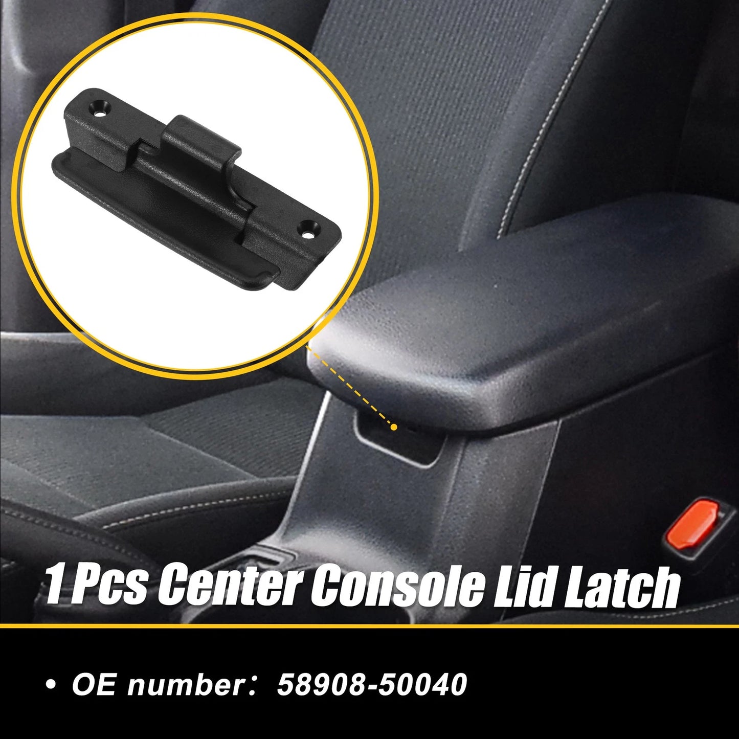 Center Console Lid Latch for Lexus LS430 (2001-2006) Black Cover
