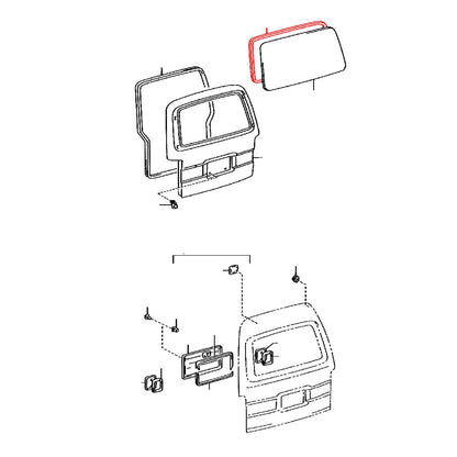 Back Door Glass Weatherstrip for Toyota Hiace 2003-2005