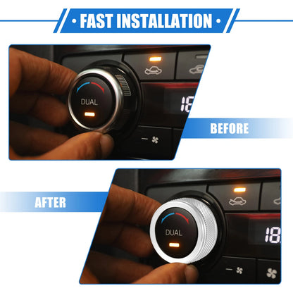 2 x Car AC Climate Control Knob Rings for Toyota Camry (2021-2023) Silver Tone