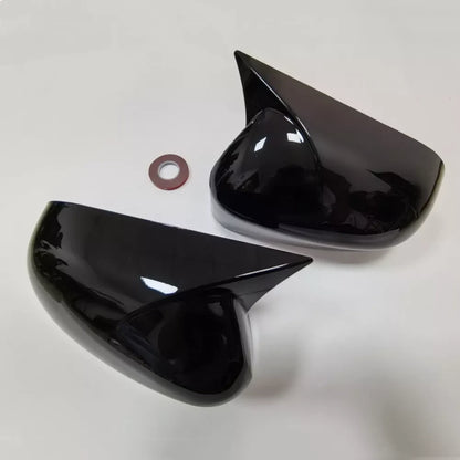 Gloss Black Ox Horn Side Rearview Mirror Cover Cap for Honda Civic (2005–2011)