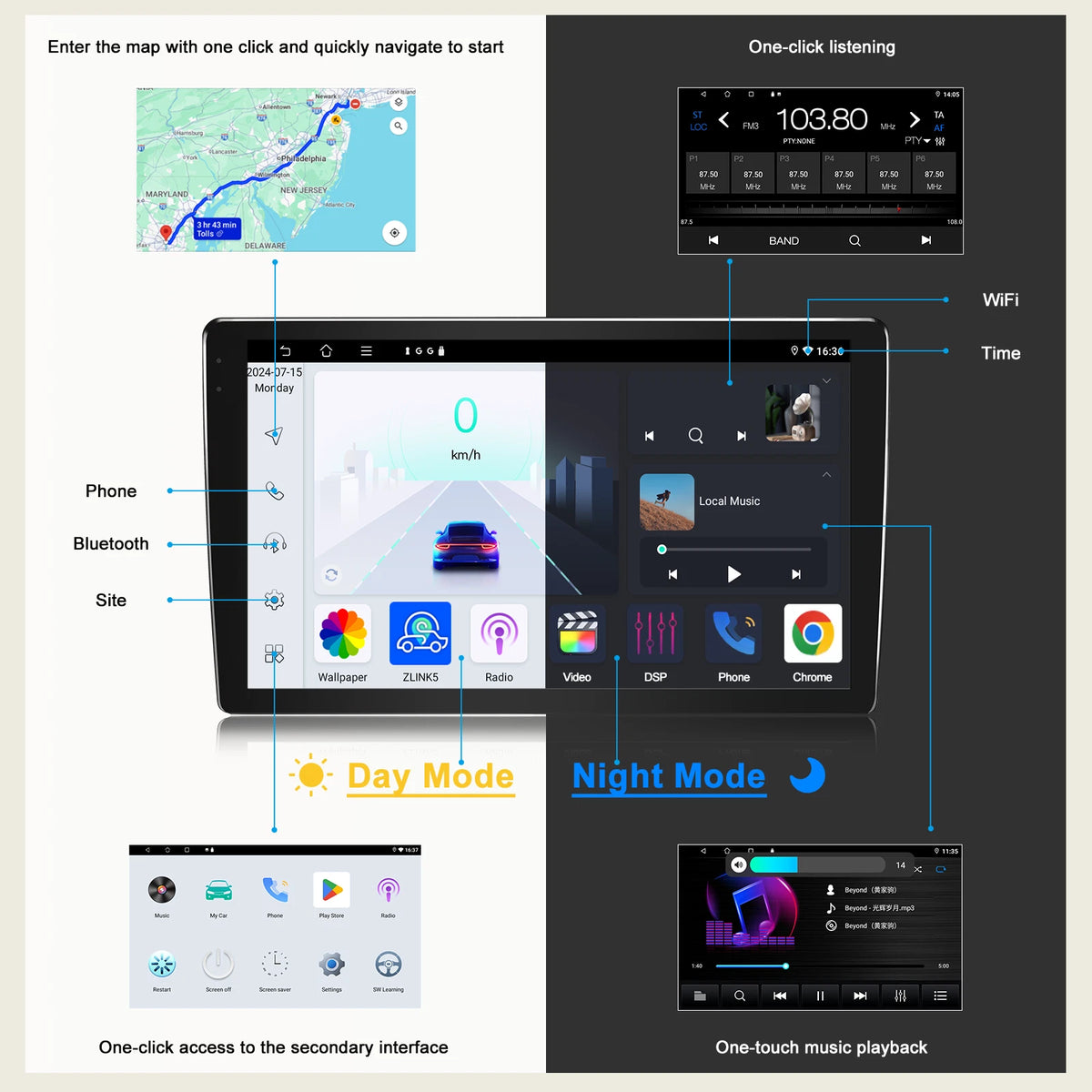 6-64GB Apple CarPlay Android Auto Radio for Kia Sportage (2019-2021)