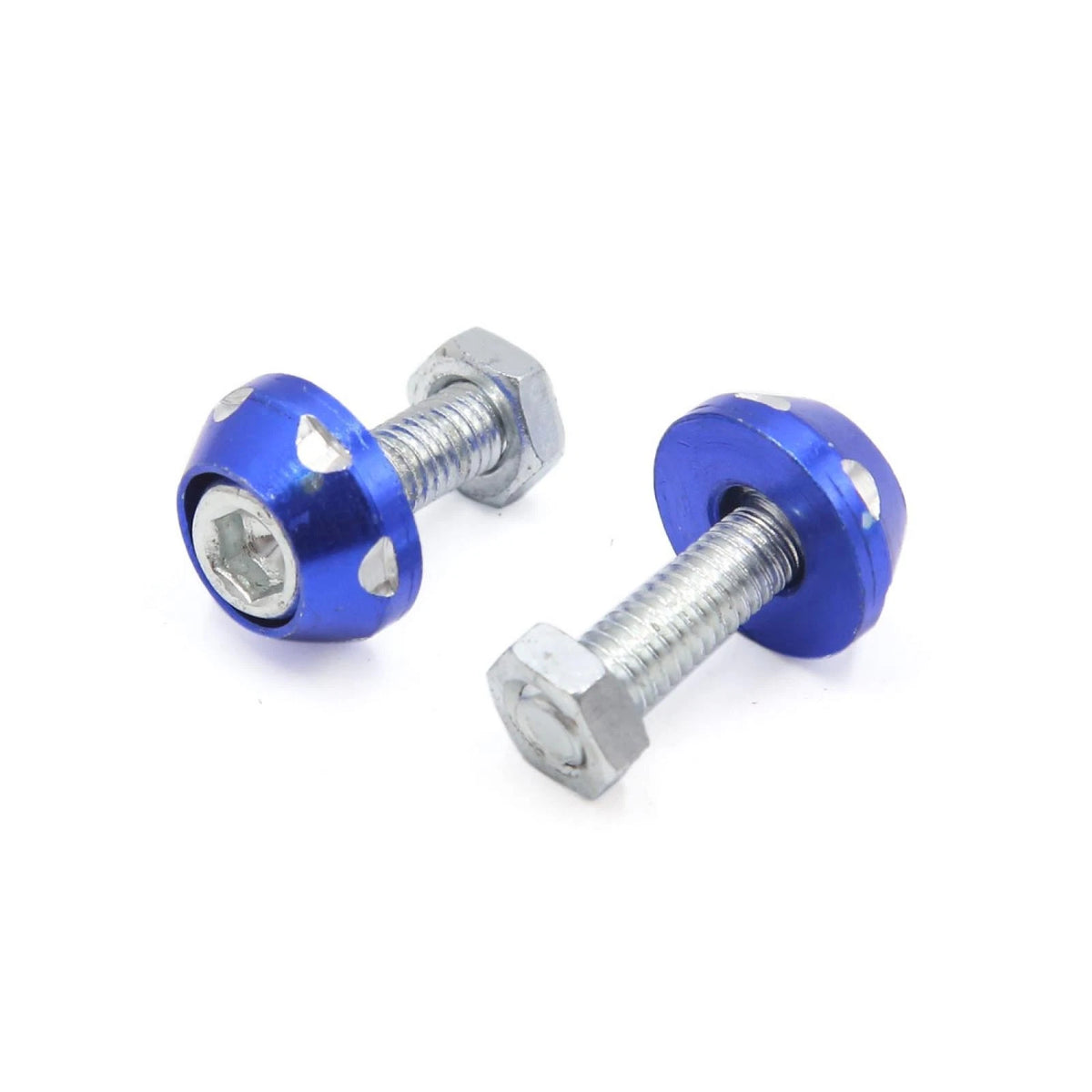 4 Pcs Blue Aluminum Alloy License Plate Bolt Screw for Car Motorcycle