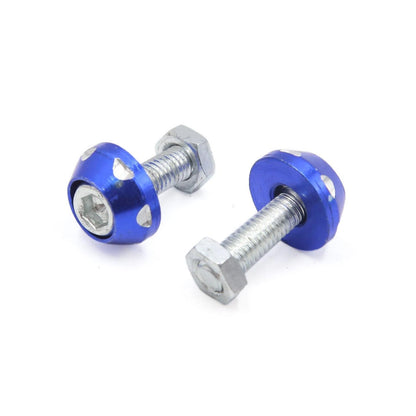 4 Pcs Blue Aluminum Alloy License Plate Bolt Screw for Car Motorcycle