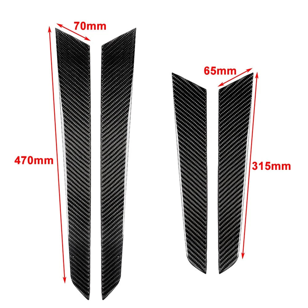 4 x Inner Door Panel Cover Trim for Mercedes-Benz W204 (2007-2014) Black