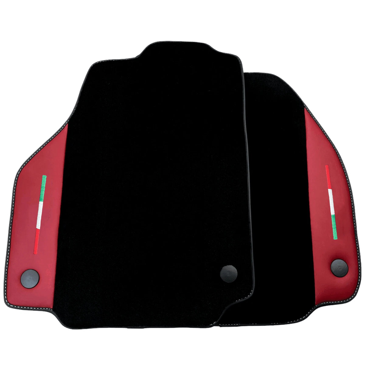 Bordeaux Nappa Leather Floor Mats for Ferrari 488 Spider (2015-2023)