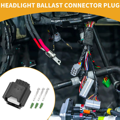 3 Pin Headlight Ballast Connector Plug Female Wire Terminal for Nissan