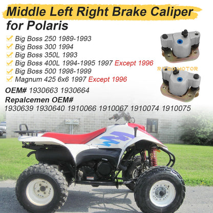 Brake Calipers for Polaris Big Boss 250 300 350L 400L 500 4X6 (1989–1999)
