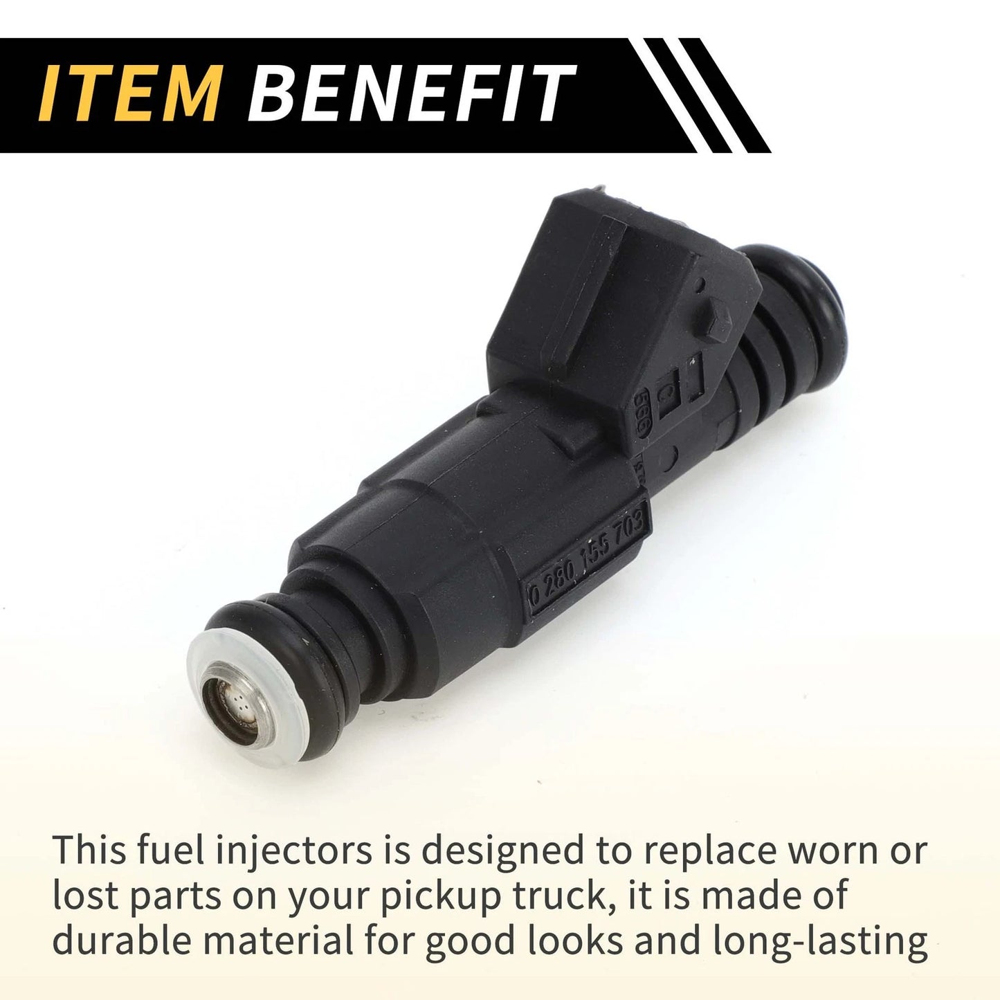 Fuel Injector Nozzle for Jeep Grand Cherokee 4 Holes Black (1993-2023)