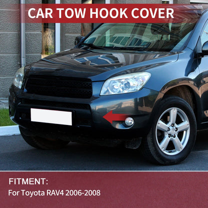 Front Tow Hook Cover Cap  for Toyota RAV4 (2006-2008) Black
