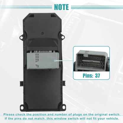Driver Side Power Window Switch for Honda Accord (2008-2011) Black