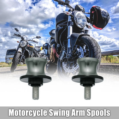 2 x 8mm Motorcycle Swing Arm Spool Rear Stand for Make Model