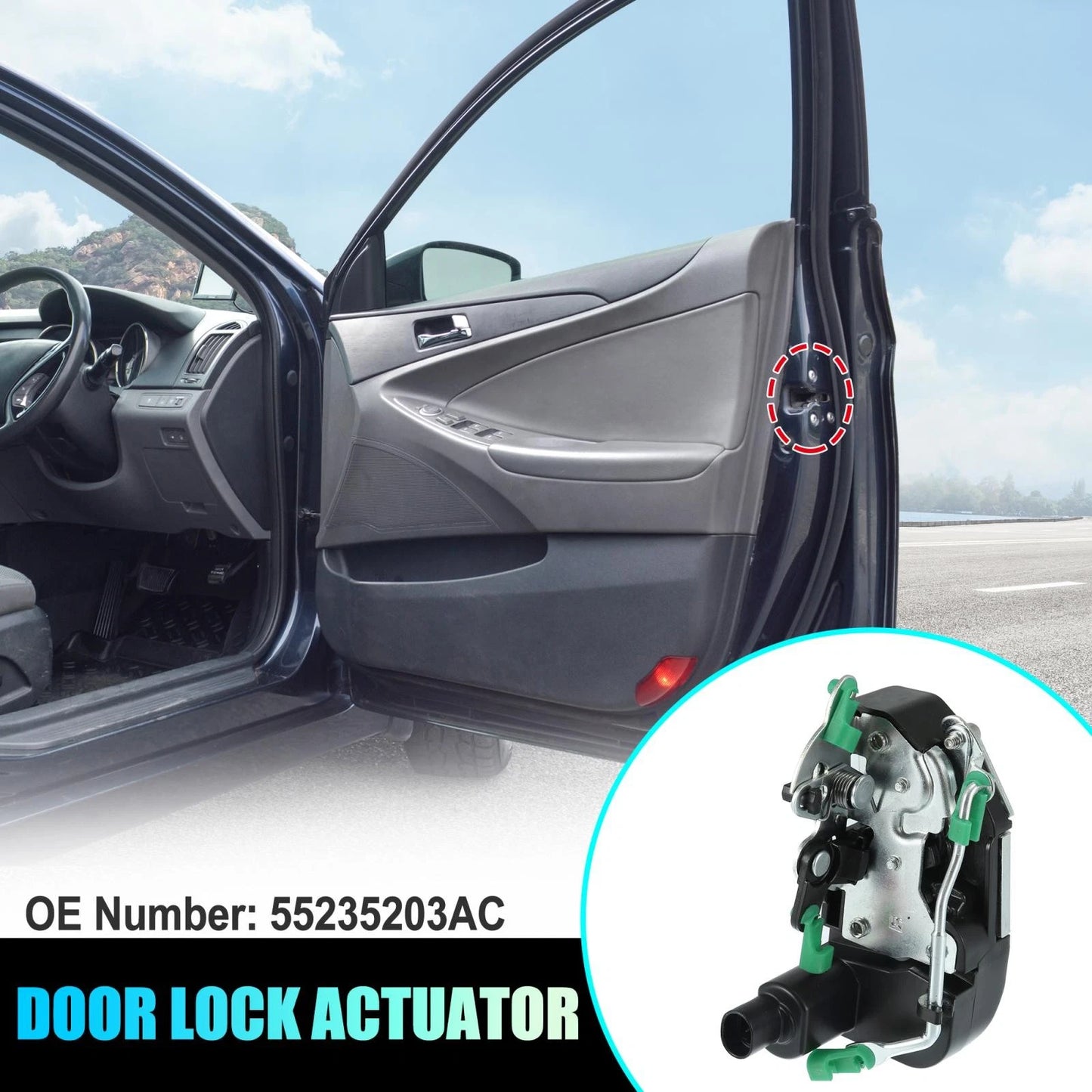 Rear Left Door Lock Latch Actuator for Jeep Cherokee (1997-2001)