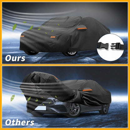 Waterproof All Weather Car Cover for Mercedes Benz CLA (2013-2024) Black 210D-PU