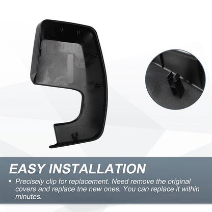 Right Rearview Mirror Cover Cap Gloss Black for Ford Transit Custom (12-23)