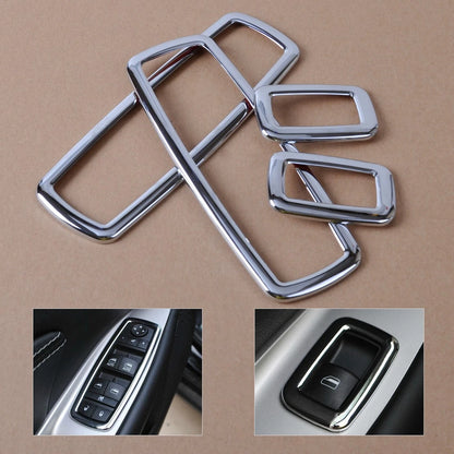 4 x Chrome Interior Window Switch Trim Covers for Jeep Grand Cherokee (2011-2023)