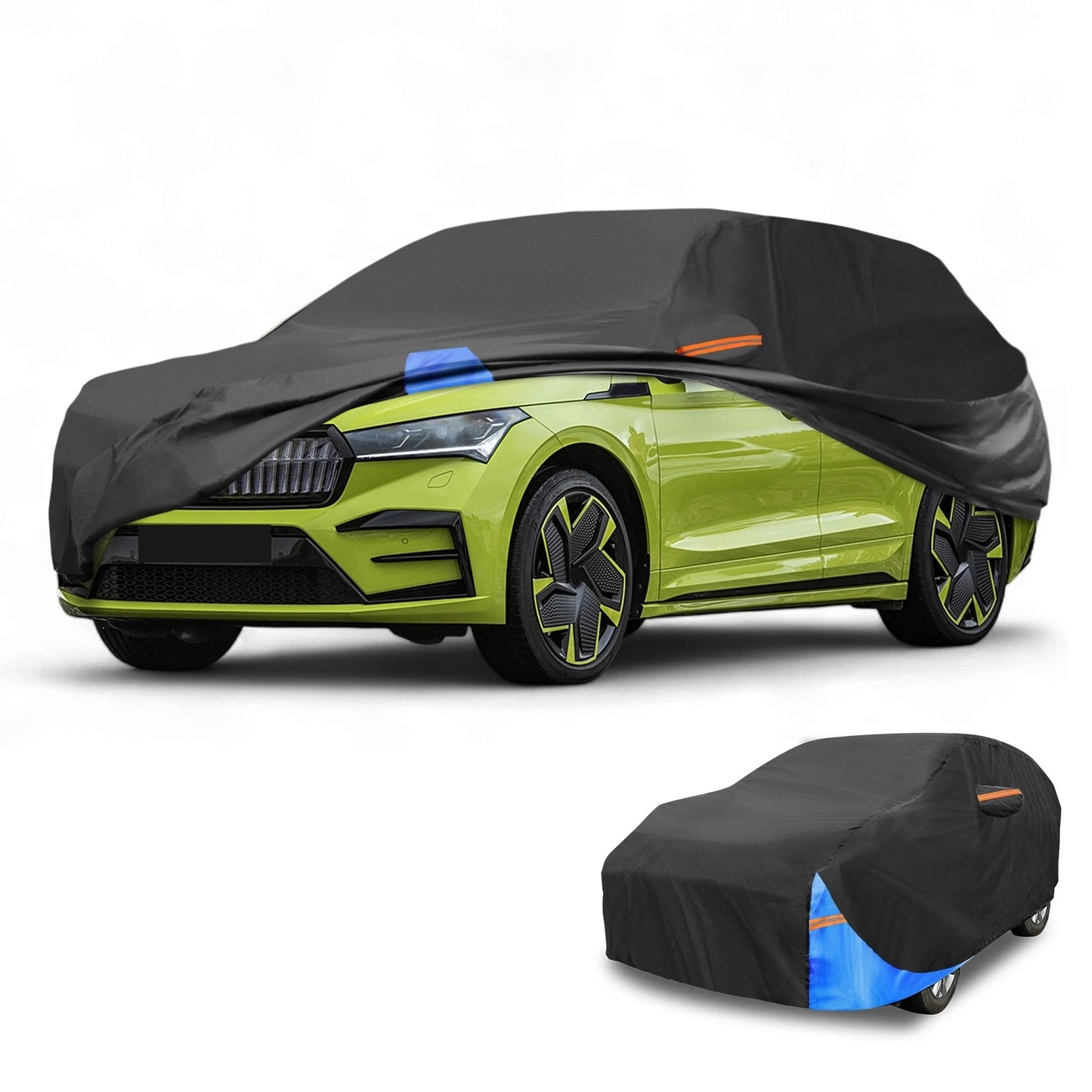 Waterproof Car Cover for Tesla Model 3 (2017-2024) Black Blue 210D-PU