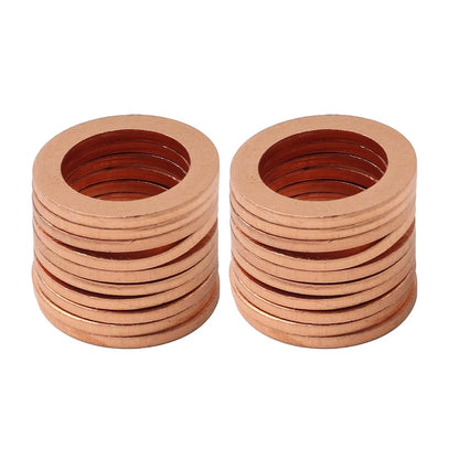 20 x M12*1.5 Copper Oil Drain Plug Gasket Washers for Universal Use