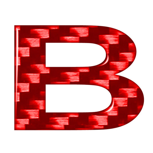 1pc Carbon Red Alphabet Letter Decals Sticker for Car Badge Emblem
