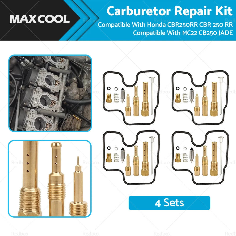 4 x Carburetor Repair Kits for Honda CBR250RR CBR 250 RR MC22 CB250