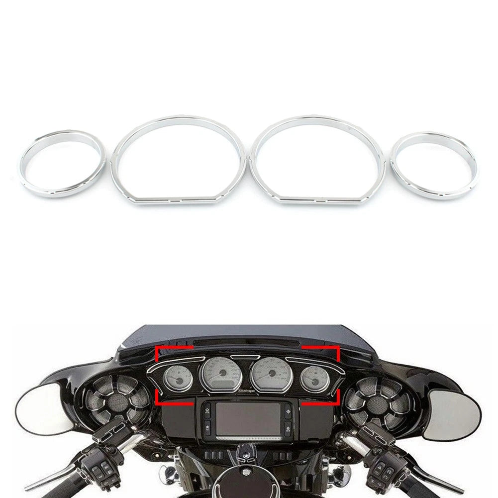Chrome Instrument Board Gauge Bezel for Harley Touring Electra Street Glide (2009-2023)