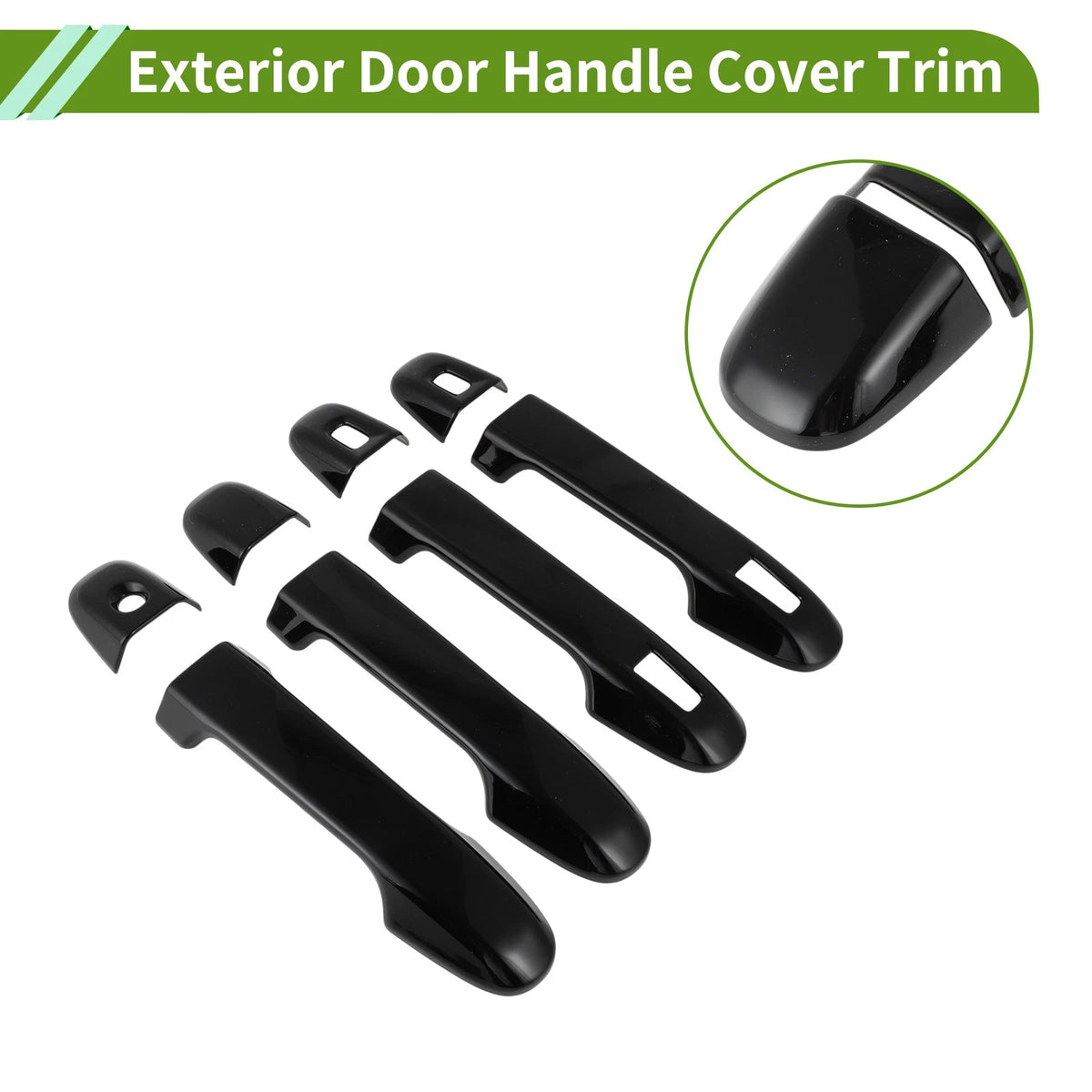 Exterior Door Handle Cover Trim for Toyota Alphard (2015-2021) Gloss Black