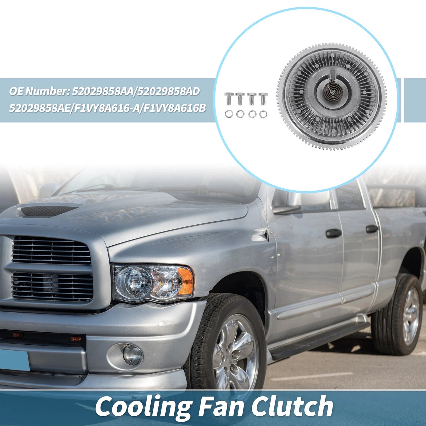 Engine 4.7L V8 Cooling Fan Clutch for Dodge Ram 1500 (2002 - 2004)