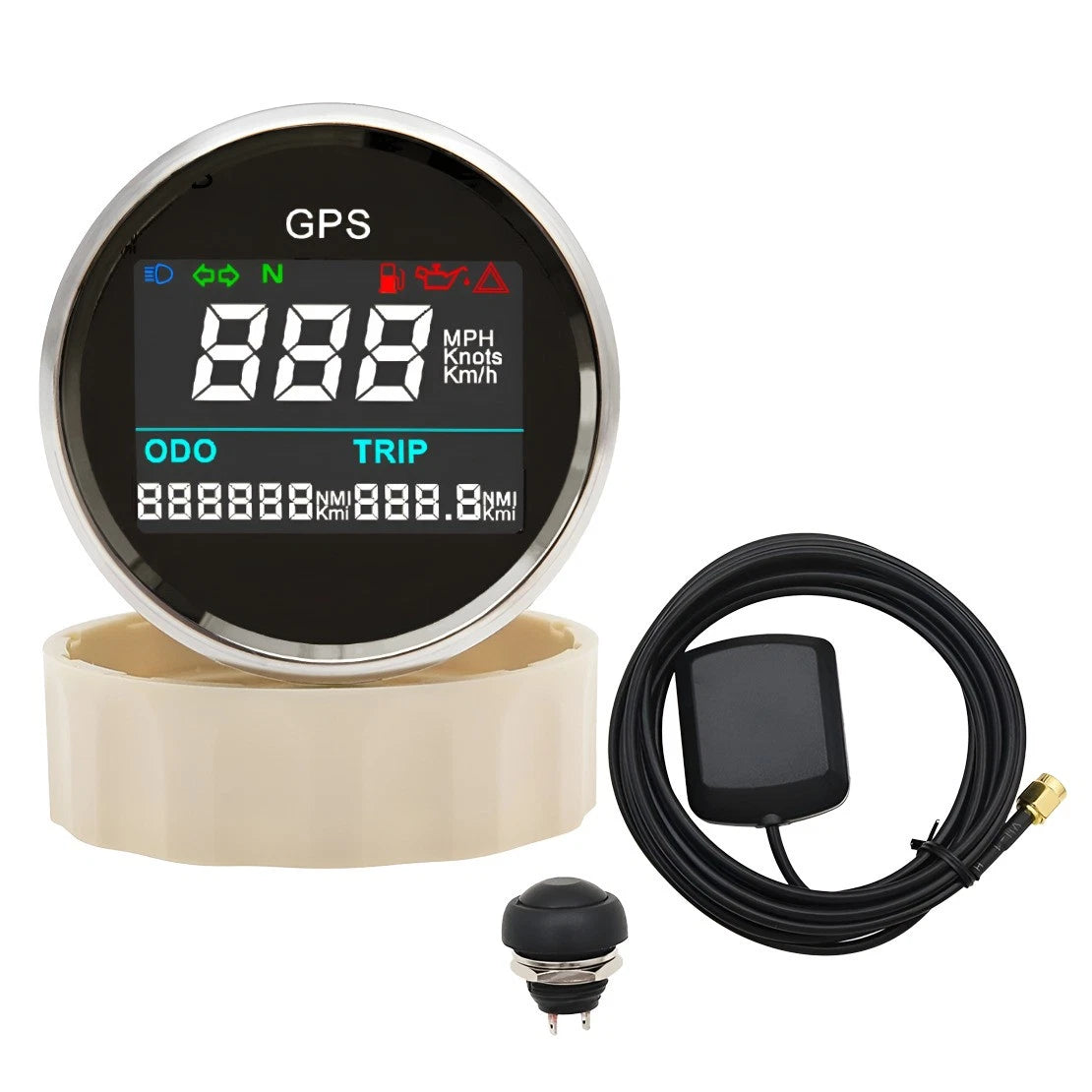 52mm Digital GPS Speedometer Odometer Gauge for Car, Boat, Truck, Motorcycle