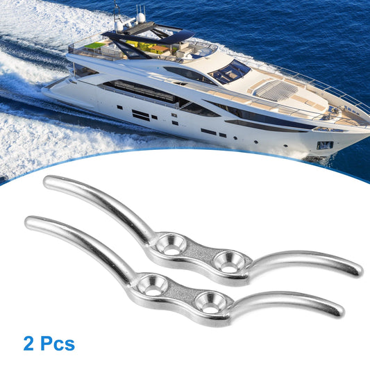 2 x 6 Inch Stainless Steel Flagpole Cleat Hook Boat Deck Cleats for Marine Ship