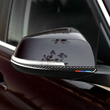 Real Carbon Fiber M Color Rearview Mirror Cover Trim for BMW F30 F35 (2003-2018)