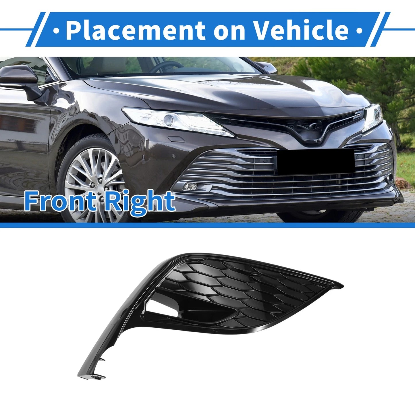 Front Right Fog Light Grill for Toyota Camry (2021–2023)