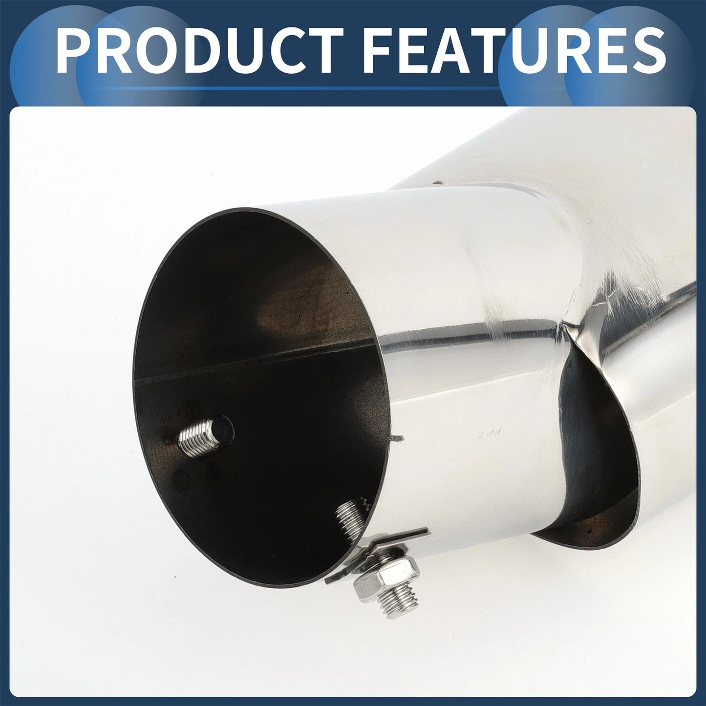 Curved Slant Exhaust Tip 2.9" for Land Rover Range Rover (2002-2010)
