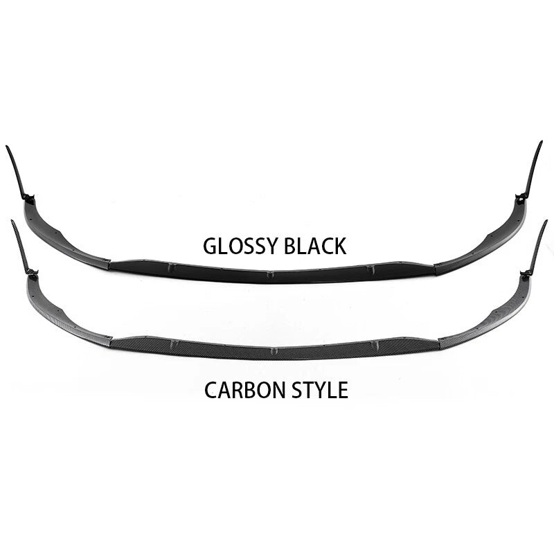 Carbon Black Front Spoiler Lip Splitter for Mercedes Benz W205 C63 AMG (2015-2022)