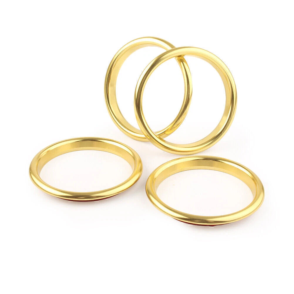 4 x Car Air Vent Outlet Ring Covers for Audi A3 8V (2012-2019) Stainless Steel Gold